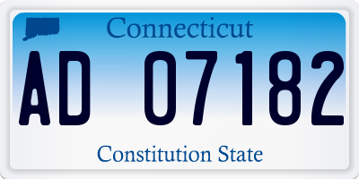 CT license plate AD07182
