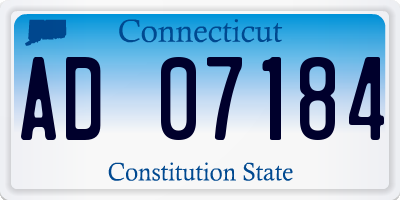 CT license plate AD07184