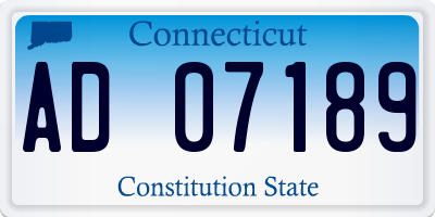 CT license plate AD07189