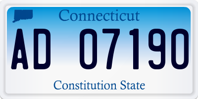 CT license plate AD07190
