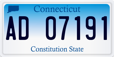 CT license plate AD07191