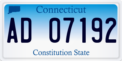CT license plate AD07192