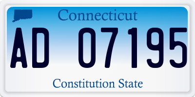 CT license plate AD07195
