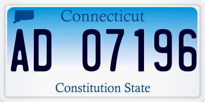 CT license plate AD07196