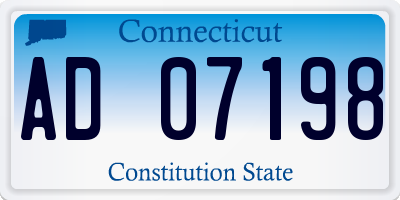 CT license plate AD07198