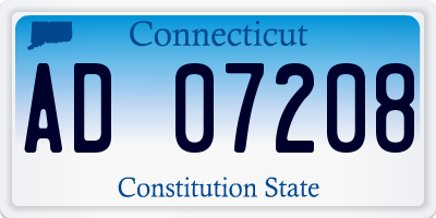 CT license plate AD07208
