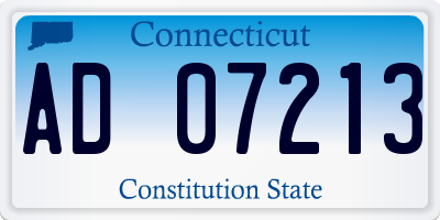 CT license plate AD07213