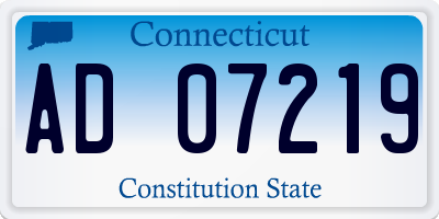 CT license plate AD07219