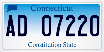 CT license plate AD07220