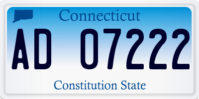 CT license plate AD07222