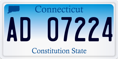 CT license plate AD07224