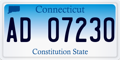 CT license plate AD07230