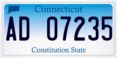 CT license plate AD07235