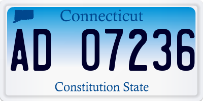 CT license plate AD07236