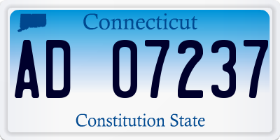 CT license plate AD07237