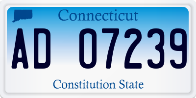 CT license plate AD07239