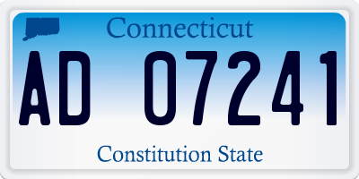 CT license plate AD07241