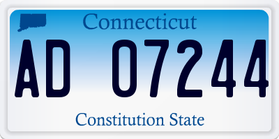 CT license plate AD07244