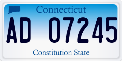 CT license plate AD07245