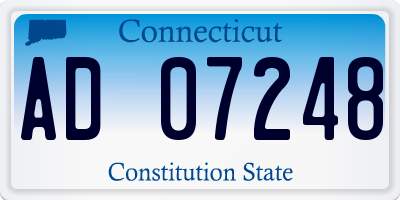 CT license plate AD07248
