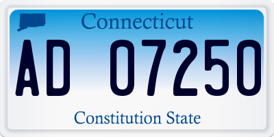 CT license plate AD07250