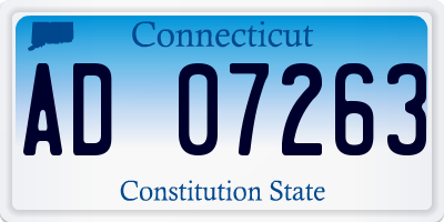 CT license plate AD07263