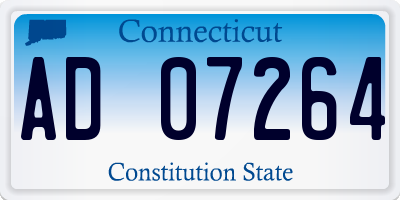 CT license plate AD07264
