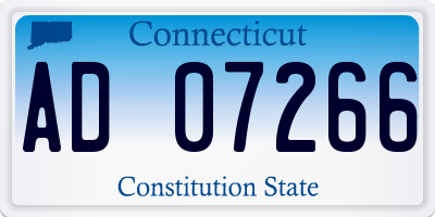 CT license plate AD07266