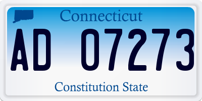 CT license plate AD07273