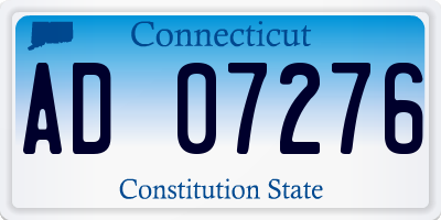CT license plate AD07276