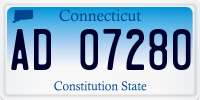 CT license plate AD07280