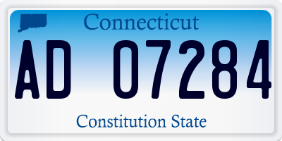 CT license plate AD07284