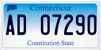 CT license plate AD07290
