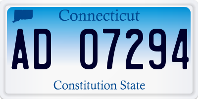 CT license plate AD07294