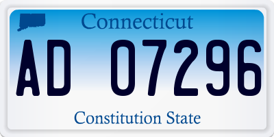 CT license plate AD07296