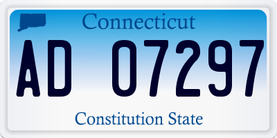CT license plate AD07297