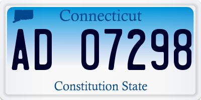 CT license plate AD07298