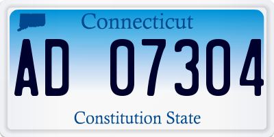 CT license plate AD07304