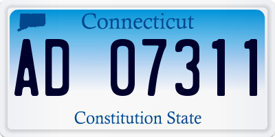 CT license plate AD07311