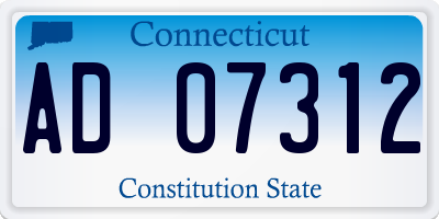 CT license plate AD07312