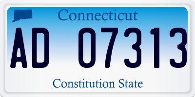 CT license plate AD07313