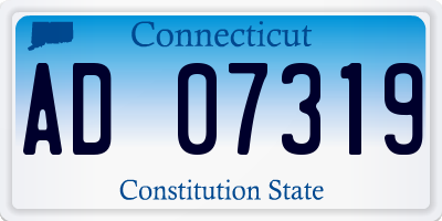 CT license plate AD07319