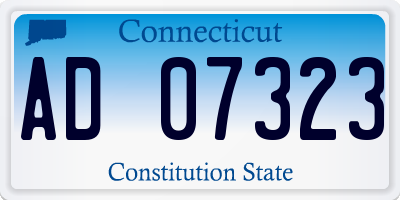 CT license plate AD07323
