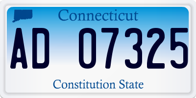 CT license plate AD07325
