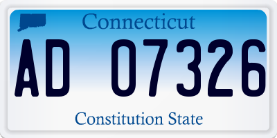 CT license plate AD07326