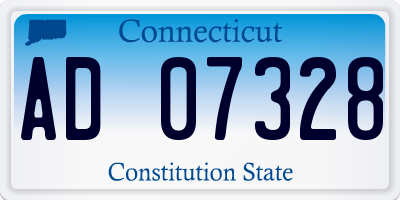 CT license plate AD07328