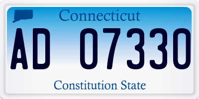 CT license plate AD07330