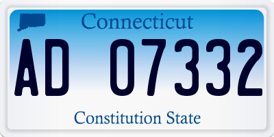 CT license plate AD07332