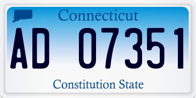 CT license plate AD07351