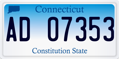 CT license plate AD07353